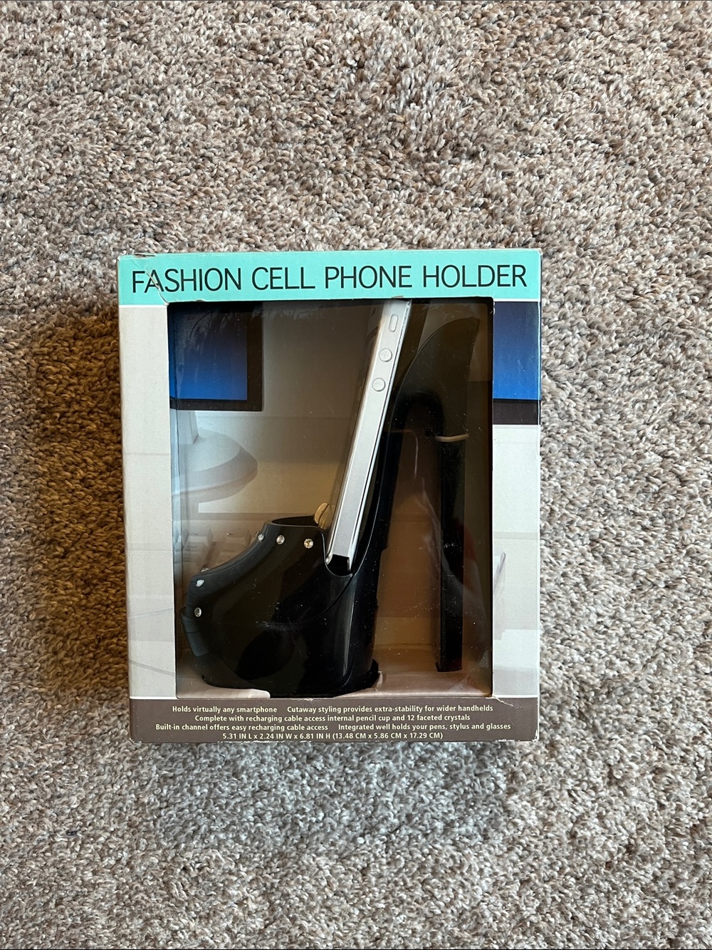Cell Phone Holder Black Stiletto